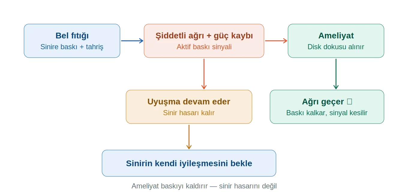 Bel fıtığı ameliyatı bacak uyuşmasını çözer mi