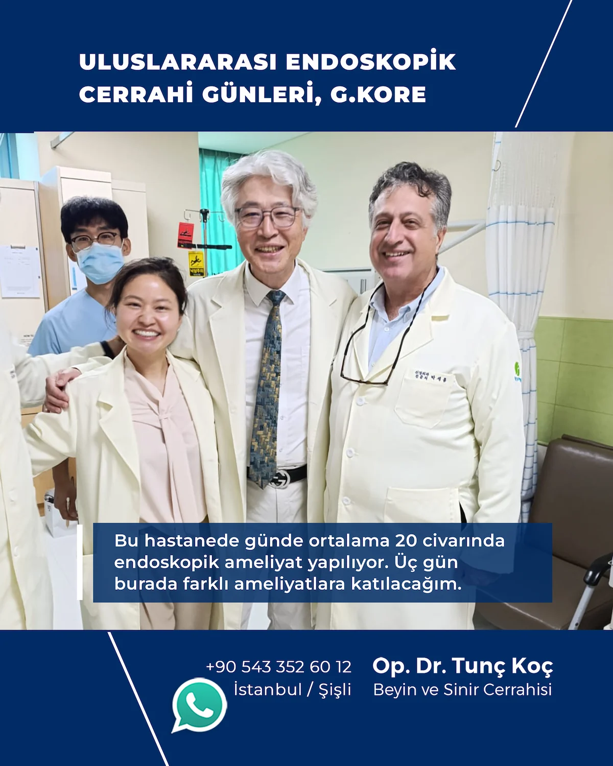 Daejeon Woori Hastanesi Güney Kore — Op. Dr. Tunç Koç